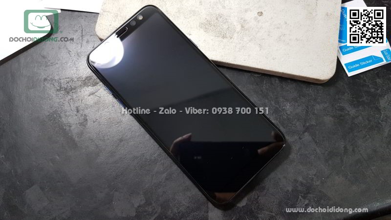 Miếng dán cường lực Samsung A6 2018 full màn hình Zacase full keo