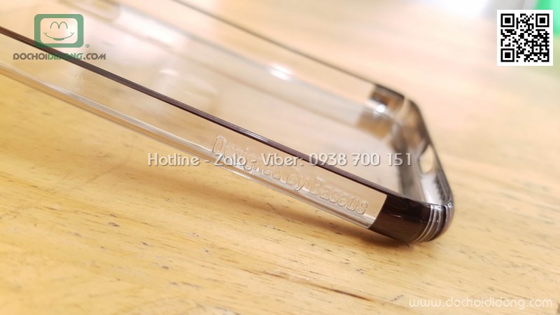 Ốp lưng iPhone X XS Baseus Minju lưng trong viền màu