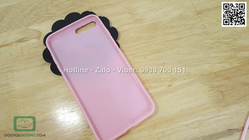 Ốp lưng iPhone 7 Plus dẻo hình thú có dây đeo
