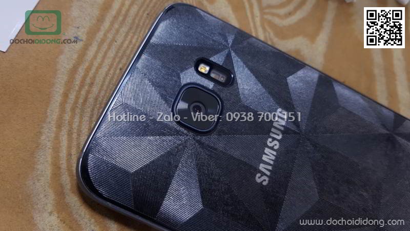 Miếng dán mặt lưng Samsung S7 Egde in khối 3D