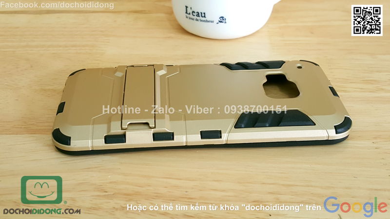 Ốp lưng HTC One M9 Iron Man chống sốc có chống lưng