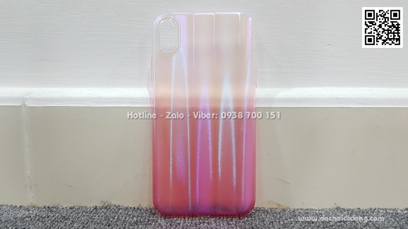 Ốp lưng iPhone XR Baseus Aurora lưng nhám đổi màu