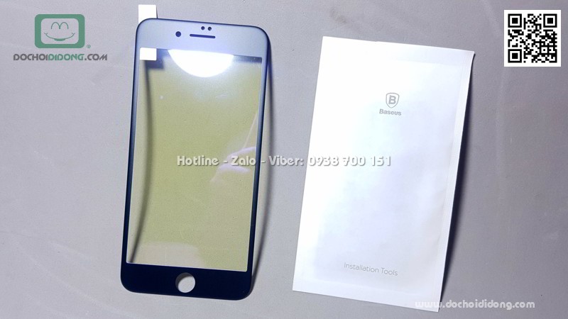 Miếng dán cường lực full màn hình iPhone 7 8 Plus bảo vệ mắt