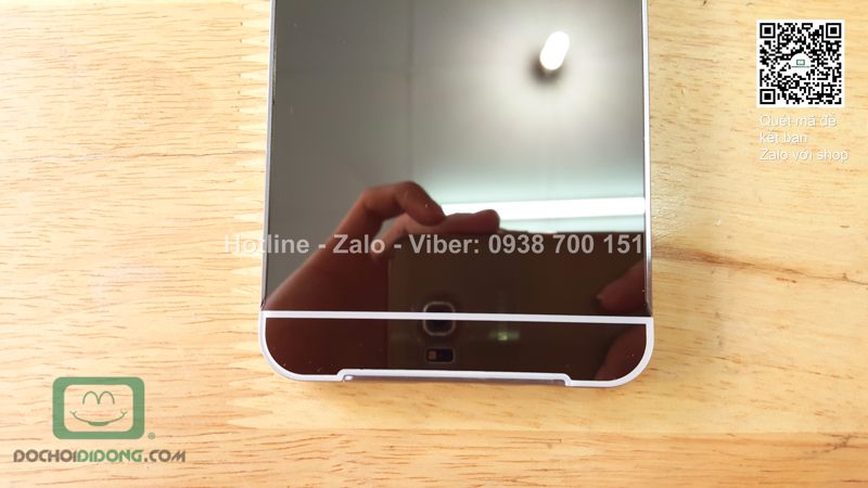 Ốp lưng Samsung Galaxy Note 5 viền nhôm lưng tráng gương