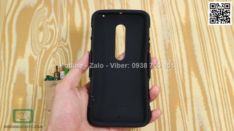 Ốp lưng Motorola Moto X Style siêu chống sốc kèm đế đeo lưng