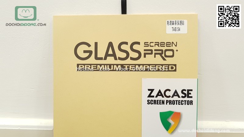 Miếng dán cường lực full màn hình Samsung Galaxy Tab S4 10.5 inch S-Pen T835 Zacase Tablet Premium