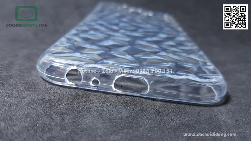 Ốp lưng Samsung J6 Plus dẻo trong kim cương
