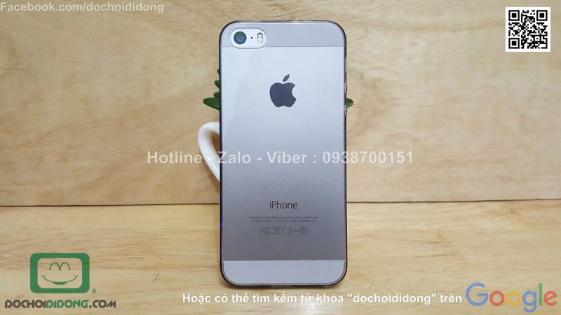 Ốp lưng iPhone 5 5S OU dẻo trong siêu mỏng