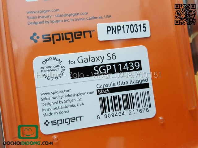 Ốp lưng Samsung Galaxy S6 Spigen Rugged Armor chính hãng