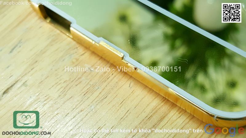 Ốp lưng HTC Desire 820 viền nhôm lưng tráng gương