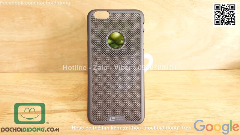 Ốp lưng iPhone 6 6s Plus Loopee lưng lưới chống nóng