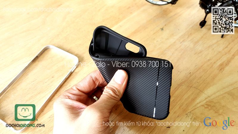 Ốp lưng iPhone 6 6s chống sốc vân carbon