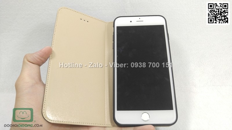 Bao da iPhone 8 Plus Zacase da thật cao cấp
