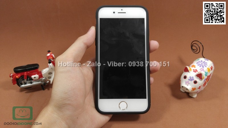 Ốp lưng iPhone 8 Likgus chống sốc vân kim loại