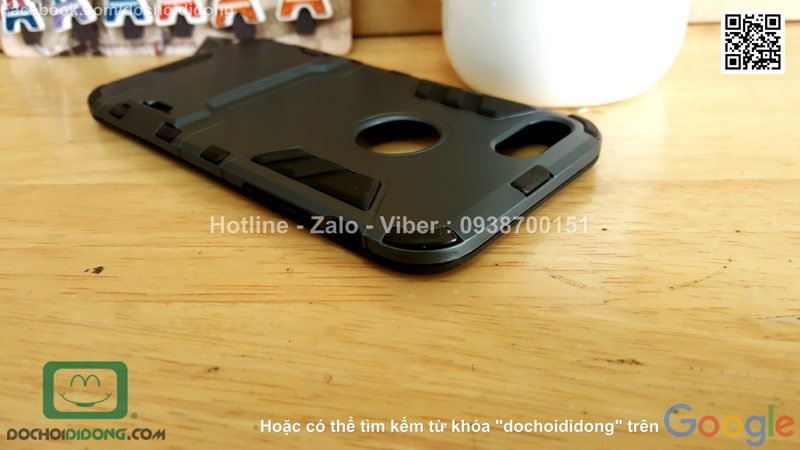 Ốp lưng iPhone 8 Iron Man chống sốc có chống lưng