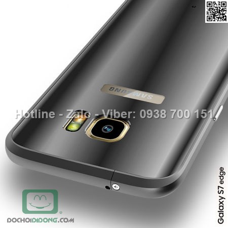 Ốp viền nhôm lưng trong suốt Samsung Galaxy S7 Edge Bobyt cao cấp