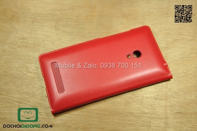 Flip cover Zenfone 5 da trơn cao cấp