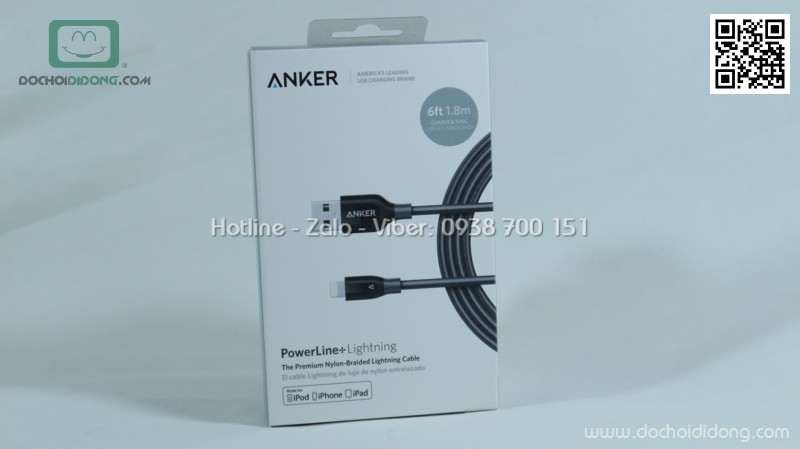 Cáp Lightning Anker Powerline+ 1.8m