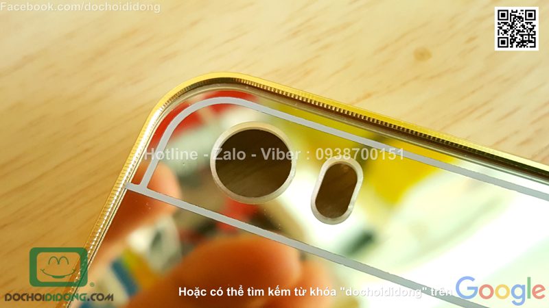 Ốp lưng Xiaomi Mi 5 viền nhôm lưng tráng gương