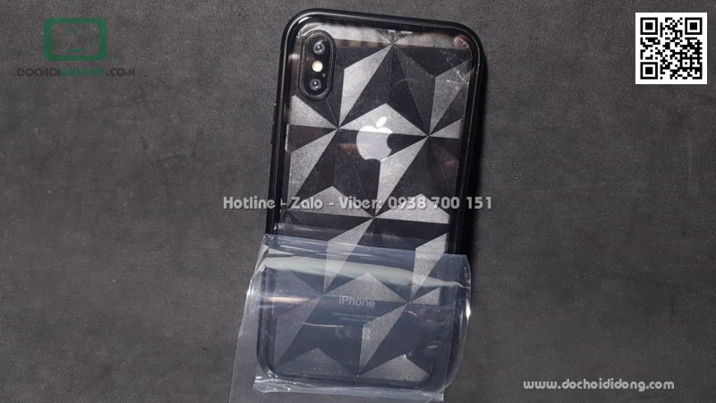 Ốp lưng nam châm iPhone X Likgus lưng kính trong