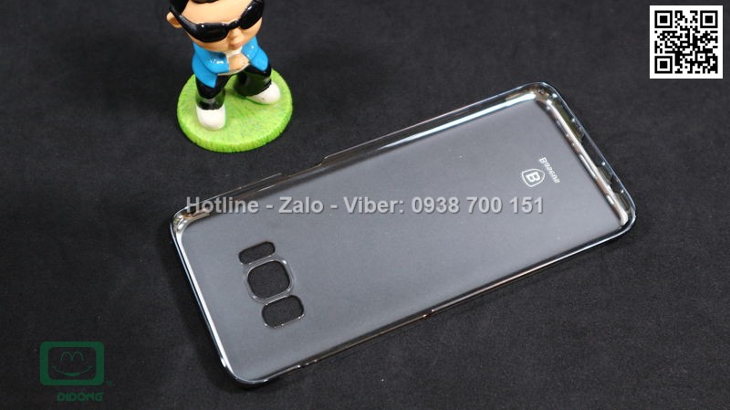 Ốp lưng Samsung Galaxy S8 Baseus Glitter trong suốt viền màu