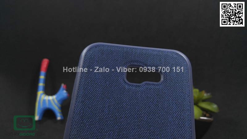 Ốp lưng Samsung Galaxy A7 2017 dẻo vân vải bố