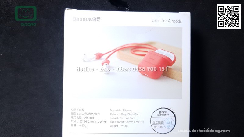 Hộp đựng AirPod Baseus có kèm dây đeo