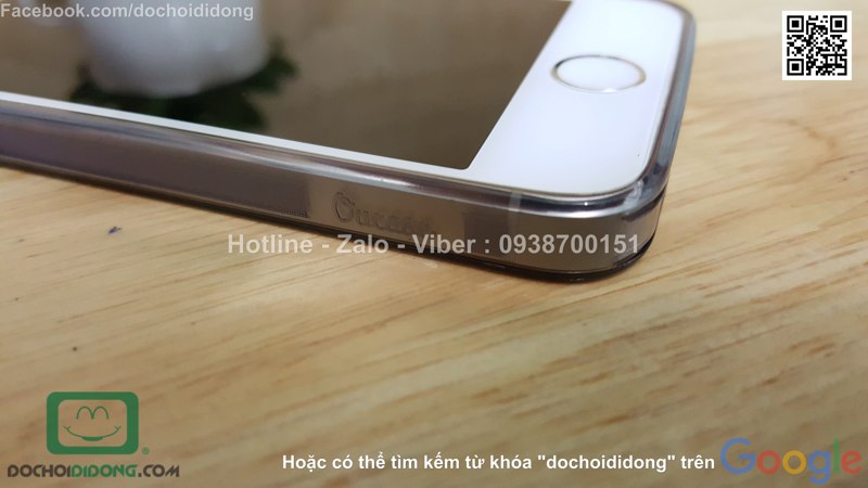 Ốp lưng iPhone 5 5S OU dẻo trong siêu mỏng