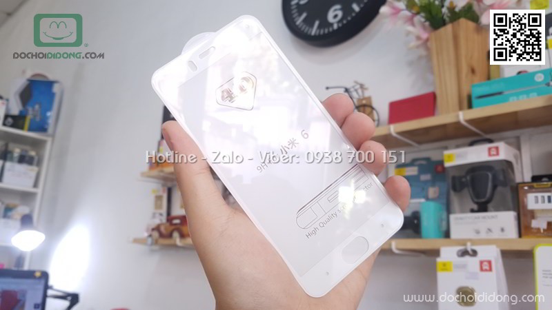 Miếng dán cường lực full màn hình Xiaomi Mi 6 full keo 3D