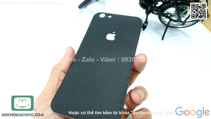 Miếng dán da mặt sau iPhone 6 6s iSen