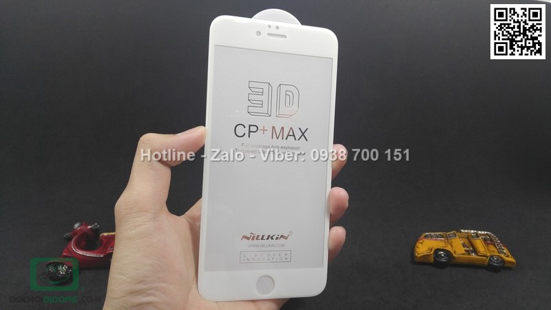 Miếng dán cường lực iPhone 6 6s Plus Nillkin 3D CP Max full màn hình 9H