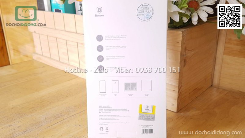 Miếng dán cường lực full màn hình Samsung S9 Plus Baseus 0.3mm