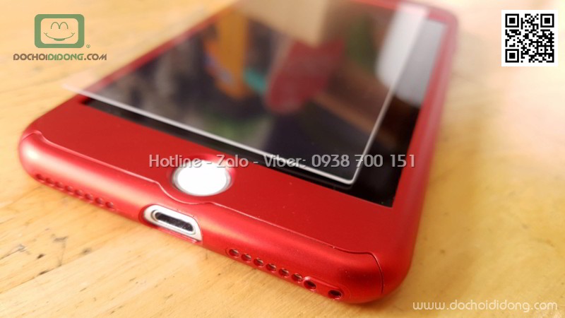 Ốp lưng iPhone 7 8 Plus Mercury bảo vệ 360 độ có kính cường lực