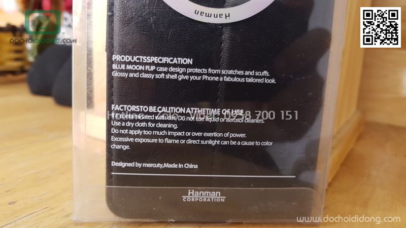 Bao da Samsung J7 Pro Hanman dạng ví có quai gài