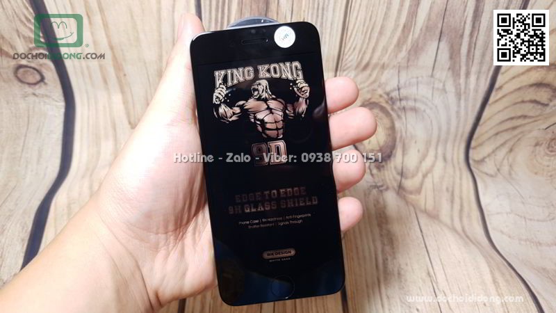 Dán cường lực iPhone 7 8 KingKong hộp sắt chính hãng