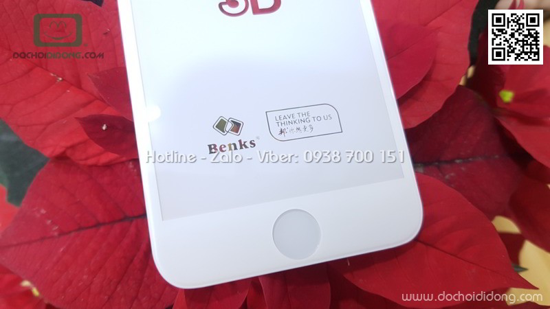 Miếng dán cường lực iPhone 7 8 Benks V Pro full màn hình