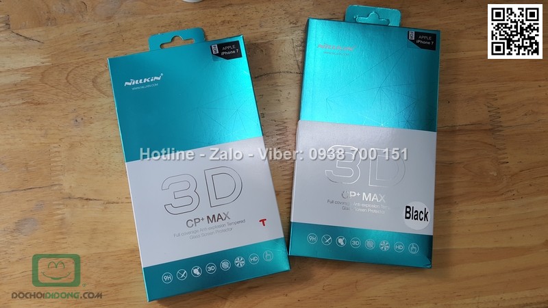 Miếng dán cường lực iPhone 7 Nillkin 3D CP Max full màn hình 9H