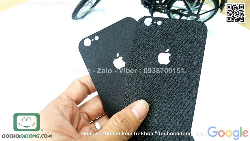 Miếng dán da mặt sau iPhone 6 6s iSen