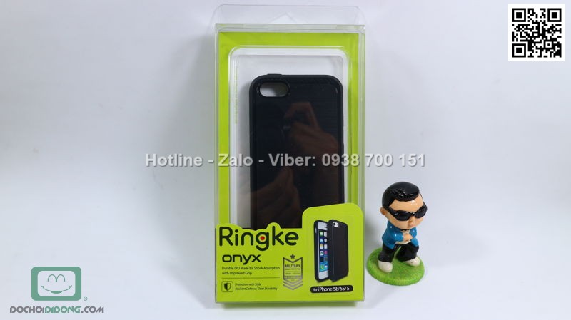 Ốp lưng iPhone 5 5s 5se Ringke Onyx vân kim loại