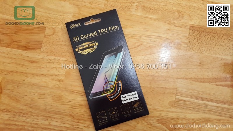 Miếng dán màn hình Samsung Galaxy C9 Pro Vmax full màn hình