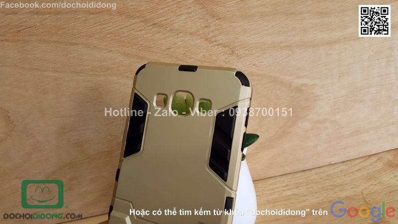 Ốp lưng Samsung Galaxy A8 Iron Man chống sốc có chống lưng