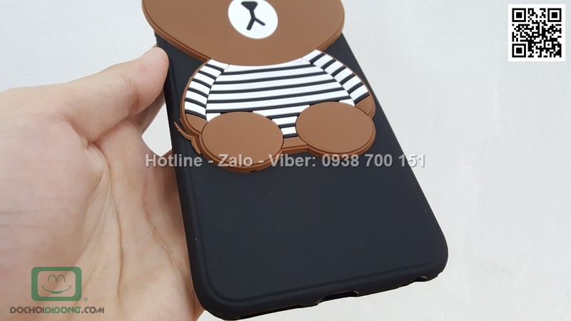 Ốp lưng iPhone 6 6s Plus dẻo hình thú có dây đeo
