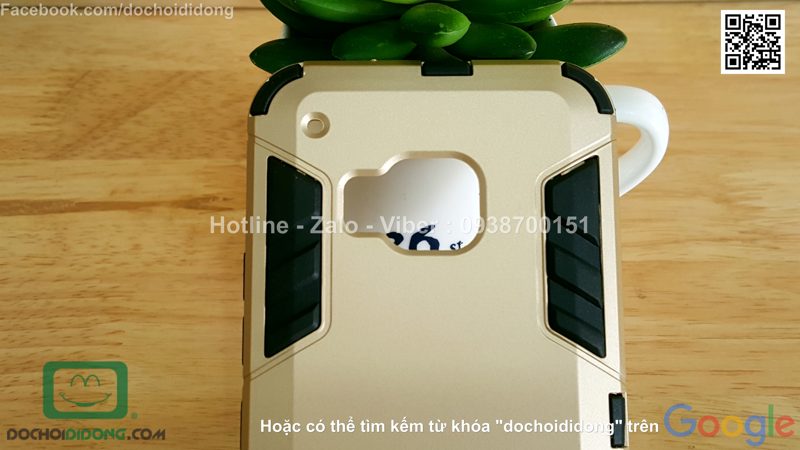 Ốp lưng HTC One M9 Iron Man chống sốc có chống lưng