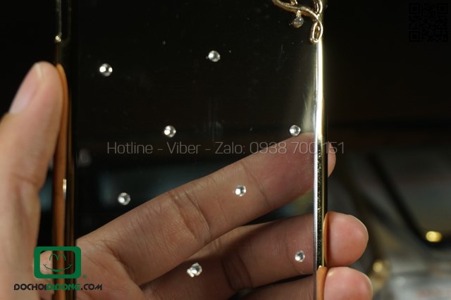 Ốp lưng iPhone 6 Plus viền xi đính đá