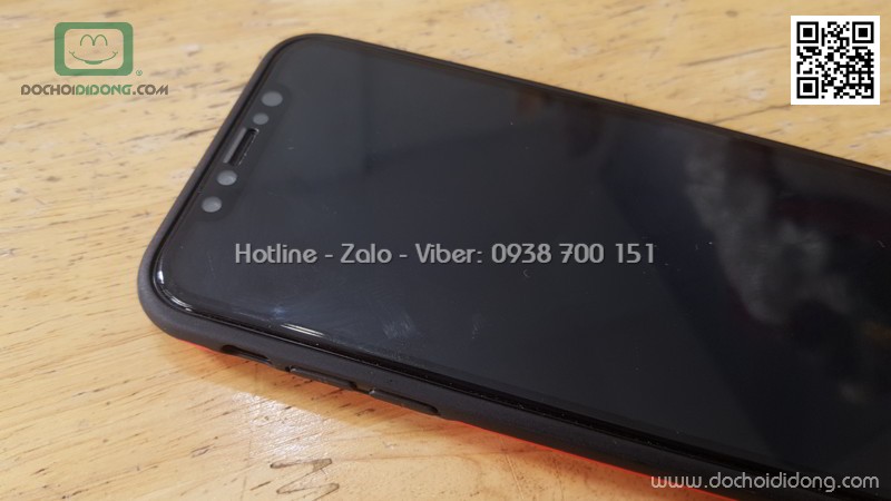 Ốp lưng iPhone X Baseus lưng vải nhét card