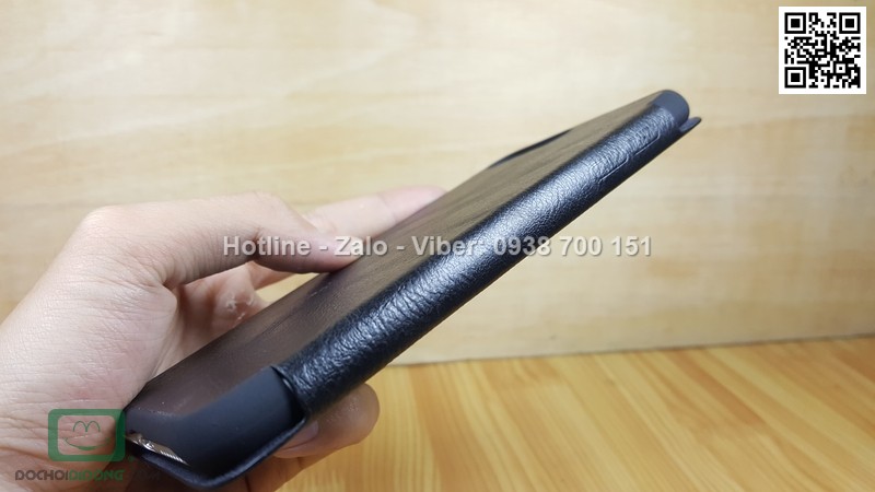 Bao da iPhone 7 Plus Nillkin Qin vân sần