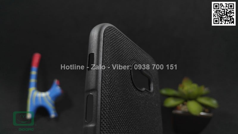 Ốp lưng Samsung Galaxy A3 2017 dẻo vân vải bố