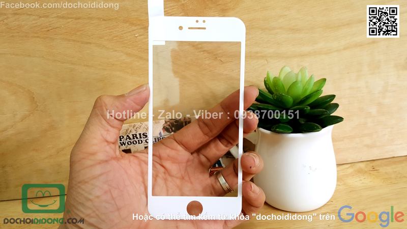 Miếng dán màn hình iPhone 7 Baseus full màn hình 9H