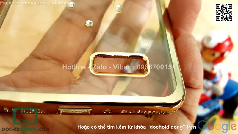 Ốp lưng Oppo R7 đính đá hình con công