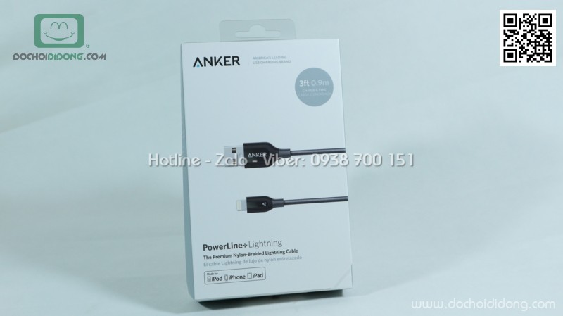 Cáp Lightning Anker Powerline+ 0.9m